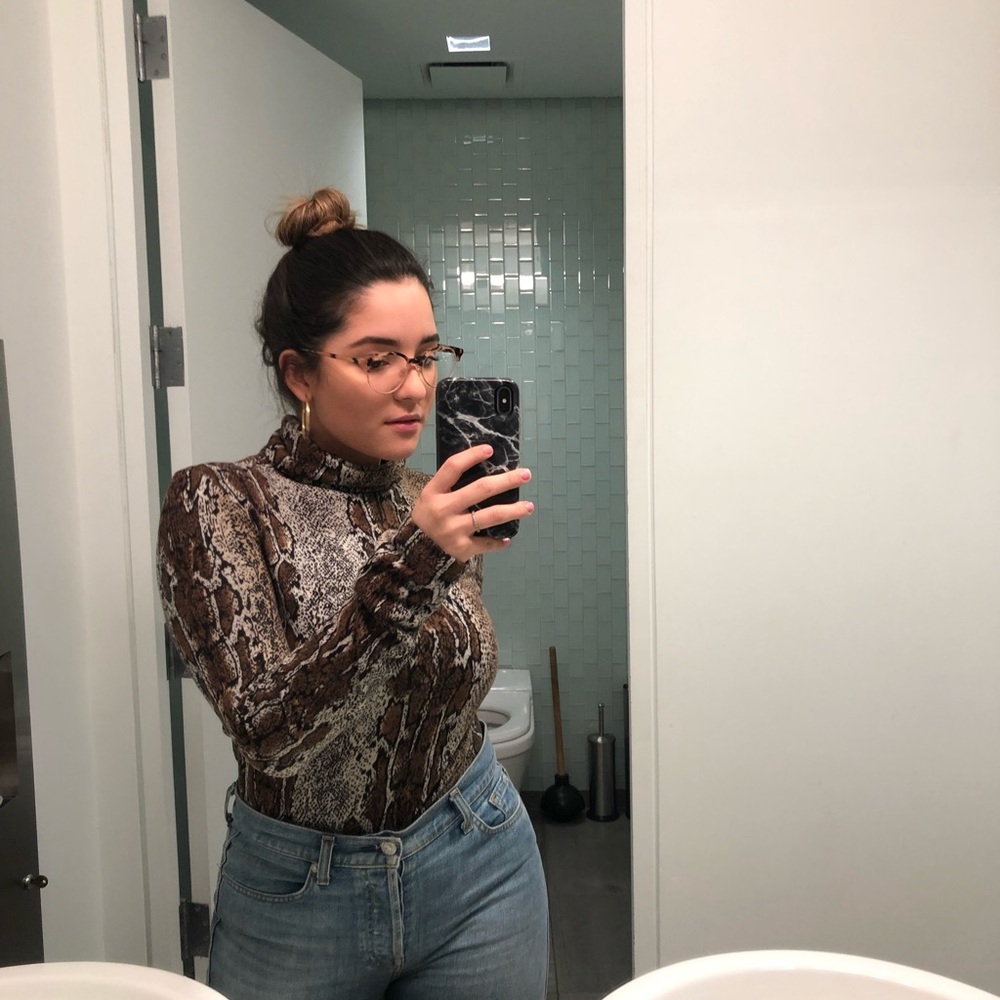 Zara top Animal Print